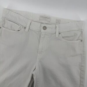 Lucky Brand Women's Mid Rise Sweet Crop White Capri Jeans Light Wash Size 10